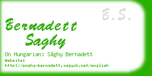bernadett saghy business card