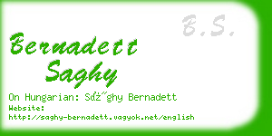 bernadett saghy business card